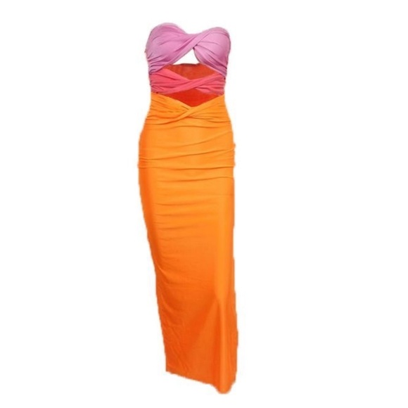 Twist front midi dress size medium - Picture 2 of 2